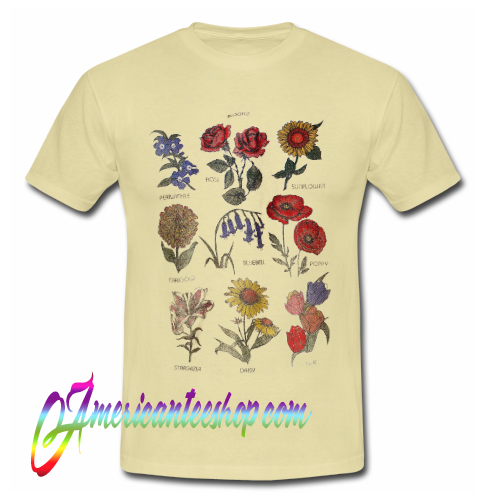 team gb flower t shirt white