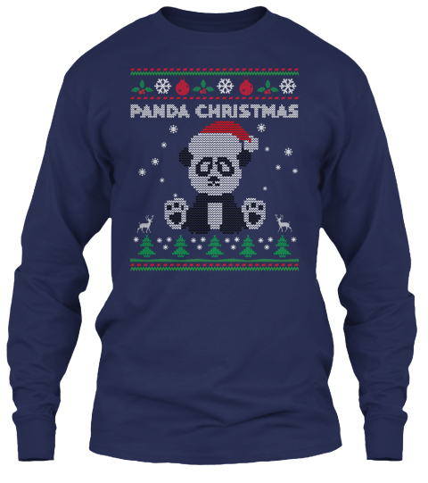 panda christmas t shirt