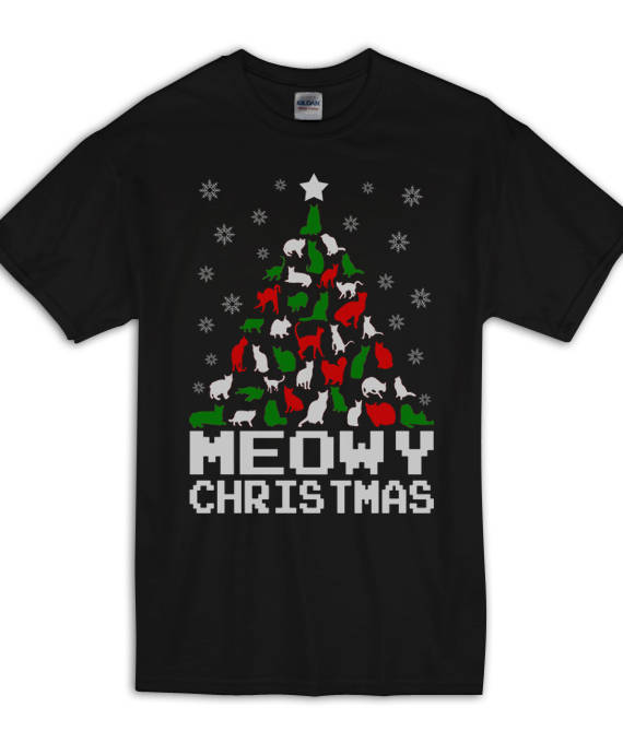 holiday cat shirt