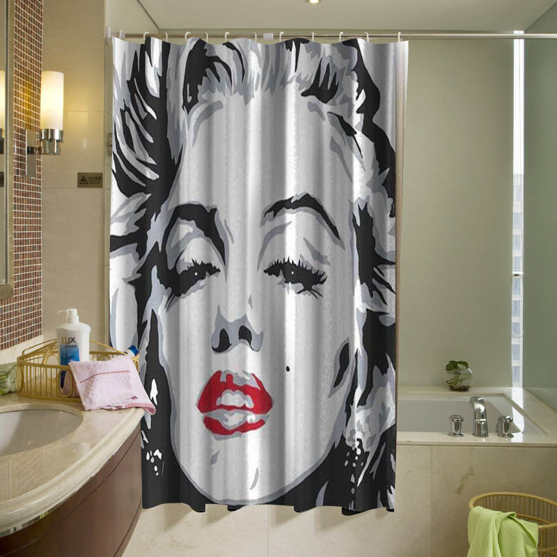 Monroe Marilyn Retro Shower Curtain Monroe Marilyn Retro Shower Curtain 9569