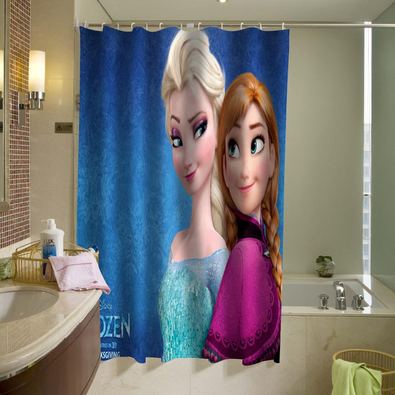 disney frozen elsa and anna shower curtain