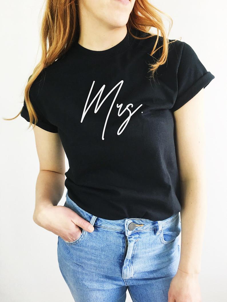 mr and mrs long sleeve shirt