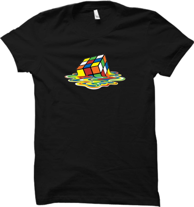 rubix cube melting shirt