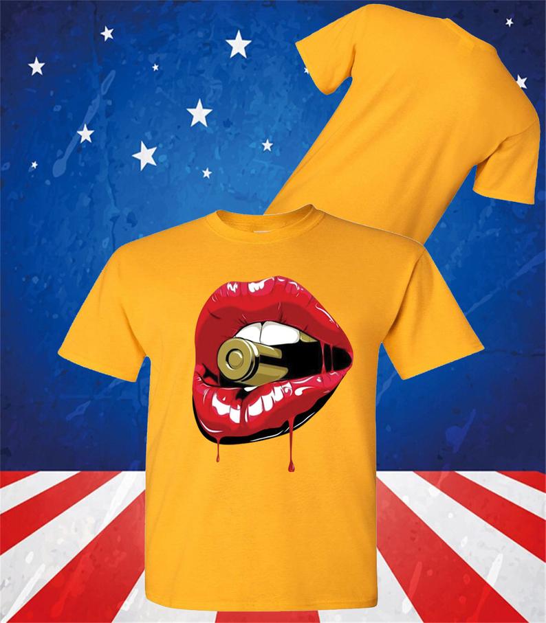 lip stick shirt