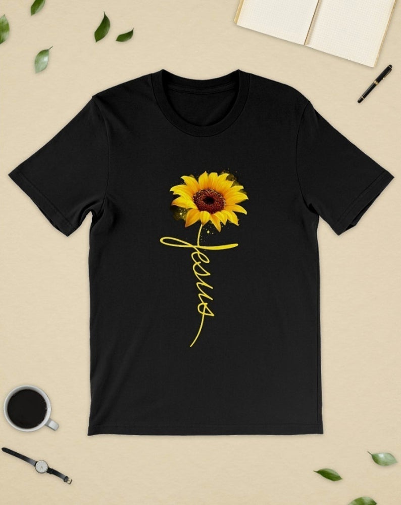 Sunflower Jesus Christian T-Shirt - americanteeshop.com Sunflower Jesus ...