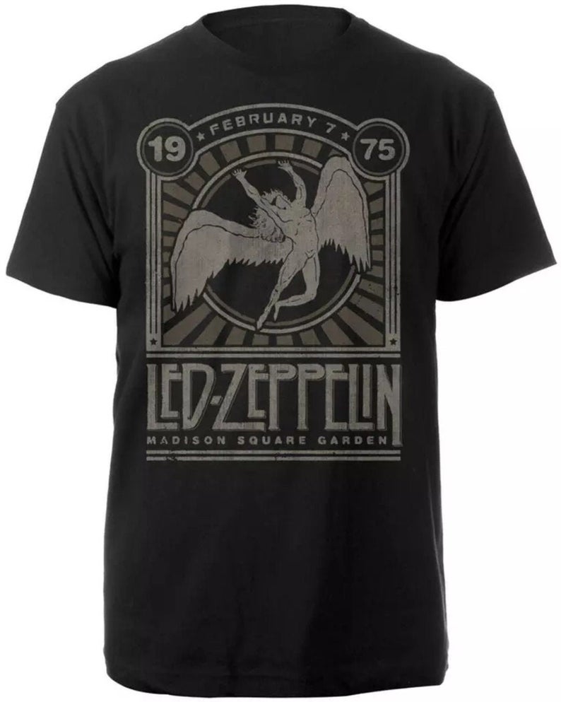 Led Zeppelin 1975 Madison Square Garden T Shirt Led Zeppelin 1975 Madison 7804