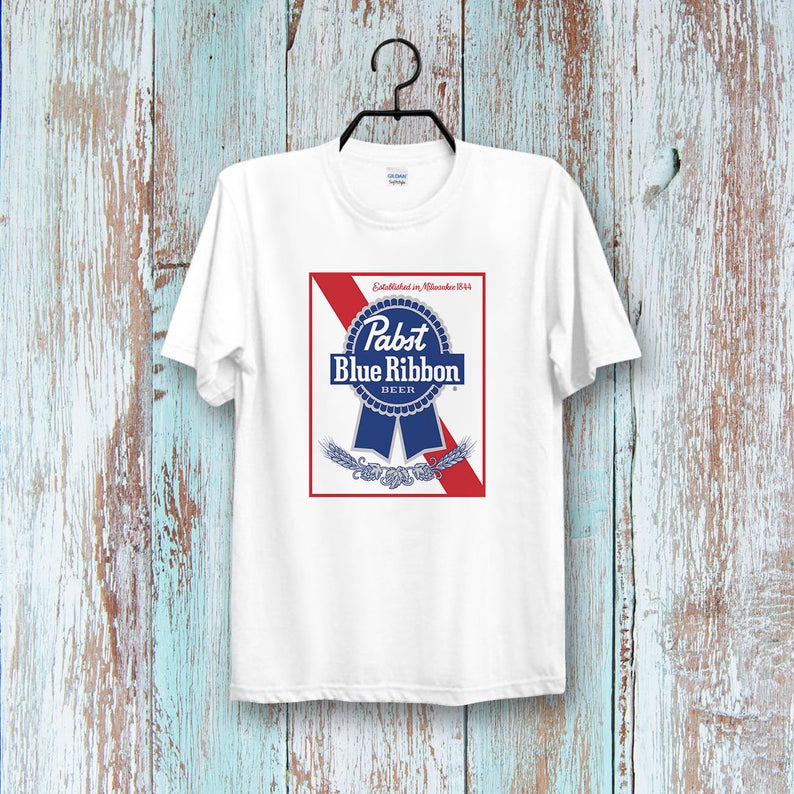 pabst blue ribbon button down shirt