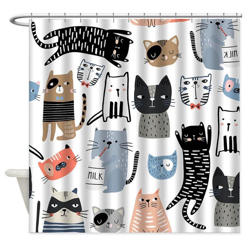 Cats Shower Curtain - americanteeshop.com Cats Shower Curtain